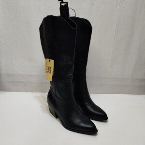 Madden NYC Western Style Cowgirl Boot Sz 7.5 Performance Insole Faux Leather NWT